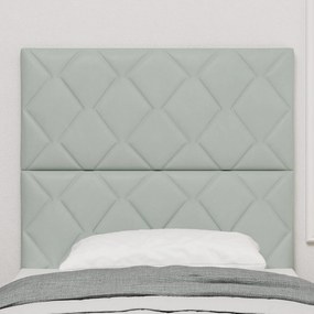 Cabeceira Design em Blocos de Diamante Cinza Claro 90 cm Veludo, vidaX