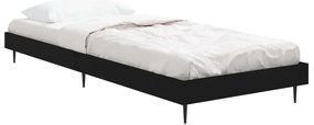Estrutura de cama 75x190 cm derivados de madeira preto