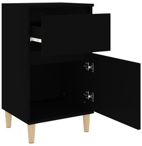 Mesa de cabeceira 40x35x70 cm preto
