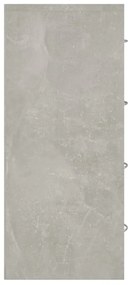 Aparador com 4 gavetas 60x30,5x71 cm cinzento cimento