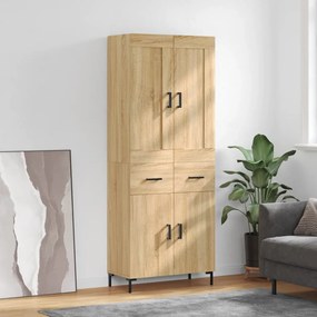 vidaXL Armário alto 69,5x34x180 cm derivados de madeira cor sonoma
