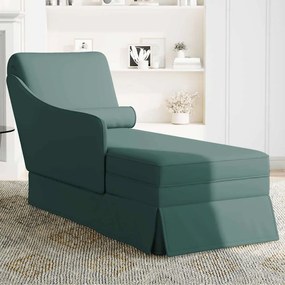 Chaise lounge c/ reforço/apoio de braços direito veludo