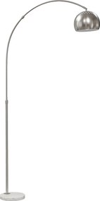 HOMCOM Lâmpada de pé, design arqueado com base de mármore, 167 cm, prateado | Aosom Portugal