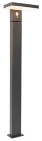 Candeeiro de pé exterior cinzento escuro 80 cm com LED e luz regulável a energia solar - Sunnie Moderno