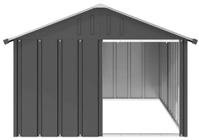 Casota para cães 116,5x153x81,5 cm aço galvanizado antracite