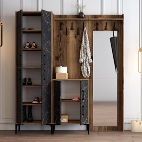 Cabideiro Berlin ABC – Noz Preto – 180x200x35 cm