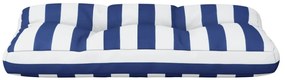 Almofadão para sofá de paletes 70x40x12 cm tecido azul/branco