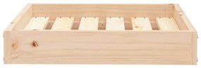 Cama para cães 51,5x44x9 cm madeira de pinho maciça