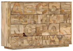 Armário c/ alfabeto e 6 gavetas 120x35x79 cm mangueira maciça