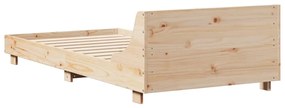 Cama sem colchão 75x190 cm madeira de pinho maciça