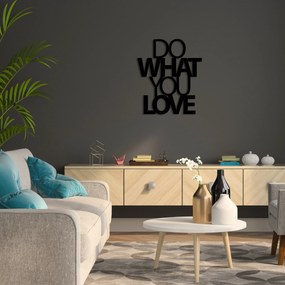 Acessório Decorativo de Parede Metálico Do What You Love 2 – Preto – 4