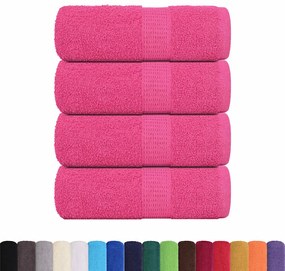 Toalhas de bidé 4 pcs 30x50 cm 360 gsm 100% algodão rosa