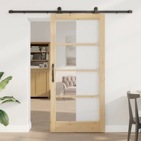 vidaXL Porta Deslizante com Conjunto de Ferragens "ORKDAL" 93x202 cm