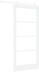 Conjunto de Porta Deslizante vidaXL com Hardware Branco 93x202 cm Made