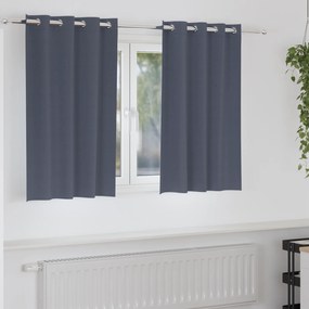 vidaXL Cortinas 2 pcs Cinzento-escuro 140 x 140 cm Poliéster