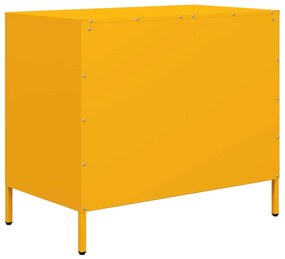 Aparador 68x39x58,5 cm aço laminado a frio amarelo mostarda
