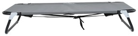 Cama de Cão Dobrável Cinza Claro Estrutura de Metal, Cama de Tecido