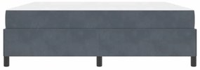 Estrutura da Cama Branco e Cinza Claro 180 x 200 cm Veludo