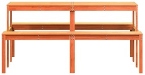 Mesa de piquenique 160x134x75 cm pinho maciço castanho-mel