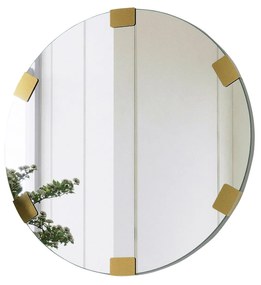 Espelho Decorativo Chakra – Dourado – Diâmetro: 60 cm