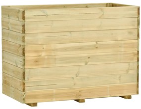 vidaXL Canteiro elevado jardim c/ base 100x50x75 cm pinho impregnado