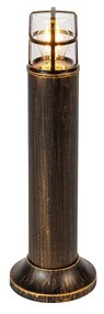 Candeeiro de pé vintage para exterior dourado antigo IP54 50 cm - Kiki Moderno