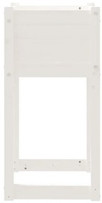 Vasos/floreiras 2 pcs 40x40x81 cm pinho maciço branco