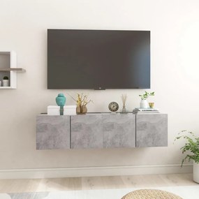 804521 vidaXL Móveis de TV para parede 2 pcs 60x30x30 cm cinzento cimento