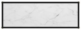 Mesa consola 100x35x75 cm vidro temperado branco