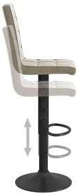 Bancos de bar 2 pcs veludo cinzento-claro
