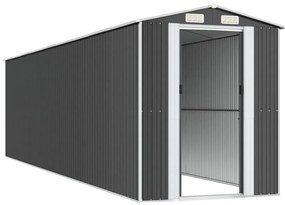 Abrigo de jardim 192x772x223 cm aço galvanizado antracite
