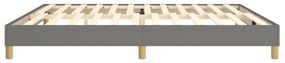 Estrutura de cama sem colchão 200x200 cm tecido cinzento-escuro