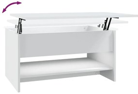 Mesa de centro 80x50x40 cm derivados de madeira branco