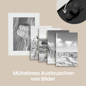 Conjunto de molduras, 10 molduras para fotografias de 10 x 15 cm, Branco