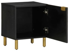 Mesa de cabeceira 40x33x46 cm madeira de mangueira maciça preto