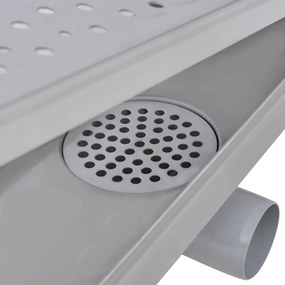 Dreno de chuveiro linear 2 pcs bolhas 930x140 mm aço inoxidável