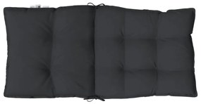 Almofadões cadeira encosto baixo 2 pcs tecido oxford preto