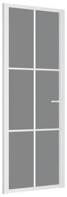 Porta de interior 76x201,5 cm vidro ESG e alumínio branco