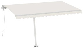 Toldo automático com LED e sensor de vento 400x350 cm cor creme