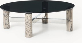 Mesa de centro com tampo em vidro Sam