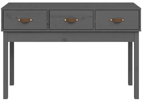 Mesa consola 114x40x75 cm madeira de pinho maciça cinzento