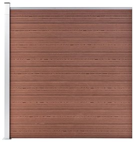 Painel de vedação para jardim 1564x186 cm WPC castanho