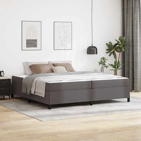 vidaXL Estrutura de cama com colchão com colchão Cinzeto 200 x 200 cm