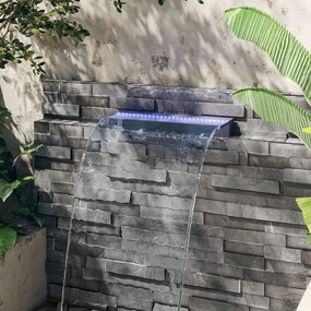 Cascata com luzes LED RGB 60 cm acrílico