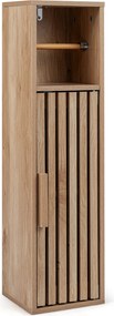 Armário de Banho, 20 x 19 x 78 cm, Suporte para Papel Higiénico, Natural