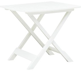 vidaXL Mesa de jardim dobrável 79x72x70 cm plástico branco