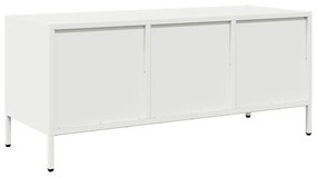 Móvel de TV 101,5x39x43,5 cm aço laminado a frio branco