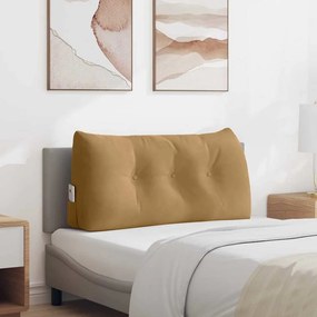 vidaXL Travesseiro para Costas Castanho 100 x 24 x 50 cm Veludo
