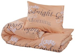 Conjunto capa de edredão 135x200 cm algodão rosa