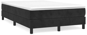 Cama boxspring com colchão 120x190 cm veludo preto